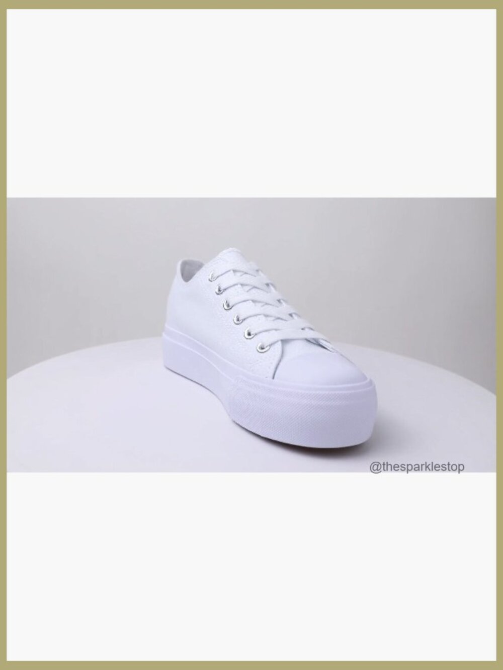 Women's Low Top Platform Sneakers Canvas Lace Up Casual Walking Shoes - Picture 7 of 7